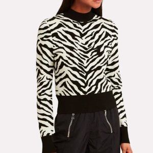 ALC animal print mock-neck sweater